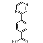 4-(2-吡嗪)苯甲酸结构式_216060-23-0结构式