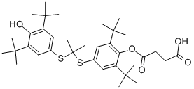 4-(2,6-二-叔丁基-4-(2-(3,5-二-叔丁基-4-羟基苯基硫代)丙烷-2-基硫代)苯氧基)-4-氧代丁酸结构式_216167-82-7结构式