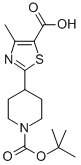 4-甲基-2-[1-(叔丁氧基羰基)哌啶-4-基]-1,3-噻唑-5-羧酸结构式_216955-61-2结构式
