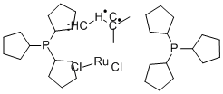 Dichloro(3-methyl-2-butenylidene)bis(tricyclopentylphosphine)ruthenium(II) Structure,220883-08-9Structure
