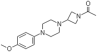 N-Acetyl-3-(4-(p-methoxyphenyl)piperazinyl)azetidine Structure