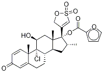 (11beta,16alpha,17alpha)-9-氯-17-(2,2-二氧代-5H-1,2-氧硫杂环戊烷-4-基)-17-[(2-呋喃基羰基)氧基]-11-羟基-16-甲基-雄甾-1,4-二烯-3-酮;结构式_223776-49-6结构式