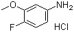 4-氟-3-甲氧基苯胺盐酸盐结构式_22510-10-7结构式