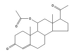 11alpha-羟基乙酸黄体酮酯结构式_2268-98-6结构式