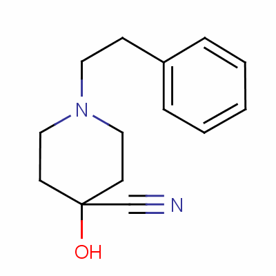 4-羟基-1-苯乙基哌啶-4-甲腈结构式_23804-59-3结构式
