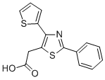 (2-苯基-4-噻吩-2-噻唑-5-基)-乙酸结构式_23821-62-7结构式