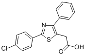 2-[2-(4-氯苯基)-4-苯基-1,3-噻唑-5-基]乙酸结构式_23821-72-9结构式