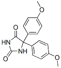 5,5-Bis-(4-methoxy-phenyl)-imidazolidine-2,4-dione Structure,2402-44-0Structure