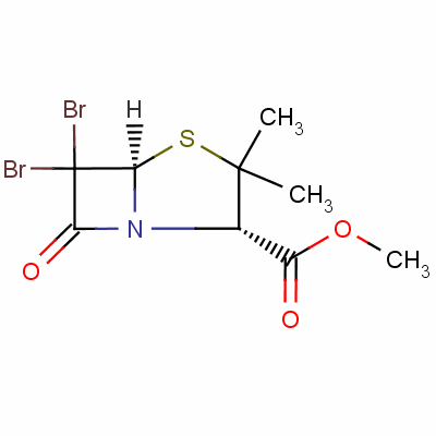 Methyl (2s-cis)-6,6-dibromo-3,3-dimethyl-7-oxo-4-thia-1-azabicyclo[3.2.0]heptane-2-carboxylate Structure,24138-27-0Structure