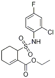 6-[N-(4-氯-2-氟苯基)磺酰基]-1-环己烯-1-羧酸乙酯结构式_243983-70-2结构式