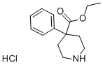 4-苯基-4-乙氧甲酰哌啶盐酸盐结构式_24465-45-0结构式
