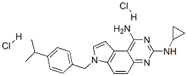 N3-环丙基-7-[[4-(1-甲基乙基)苯基]甲基]-7H-吡咯并[3,2-f]喹唑啉-1,3-二胺结构式_245520-69-8结构式