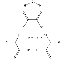 三草酸根合二镨n水结构式_24992-60-7结构式