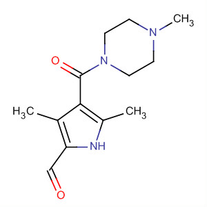 3,5-二甲基-4-(4-甲基哌嗪-1-羰基)-1H-吡咯-2-甲醛结构式_251356-81-7结构式
