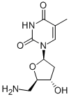 5-氨基-5-脱氧胸腺嘧啶脱氧核苷结构式_25152-20-9结构式
