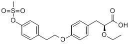 (S)-2-ethoxy-3-[4-[2-(4-methanesulfonyloxy-phenyl)-ethoxy]-phenyl]-propionic acid Structure,251565-85-2Structure