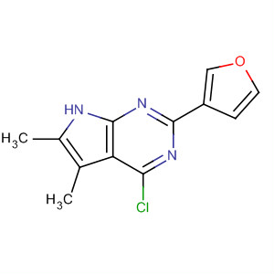 4-氯-2-(3-呋喃)-5,6-二甲基-7h-吡咯并[2,3-d]嘧啶结构式_251947-12-3结构式