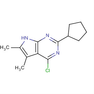 4-氯-2-环戊基-5,6-二甲基-7h-吡咯并[2,3-d]嘧啶结构式_251947-13-4结构式
