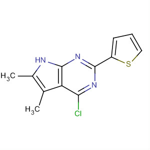 4-氯-5,6-二甲基-2-(2-噻吩)-7h-吡咯并[2,3-d]嘧啶结构式_251947-14-5结构式