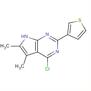 4-氯-5,6-二甲基-2-(3-噻吩)-7h-吡咯并[2,3-d]嘧啶结构式_251947-15-6结构式