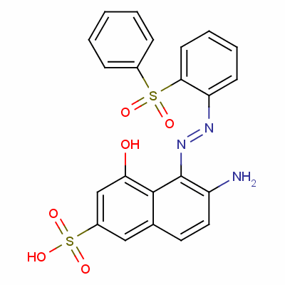 6-氨基-4-羟基-5-[[2-( 苯基磺酰基)苯基]氮杂]-2-萘磺酸结构式_25317-07-1结构式