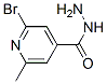 (9ci)-2-溴-6-甲基-4-吡啶羧酸肼结构式_25462-93-5结构式