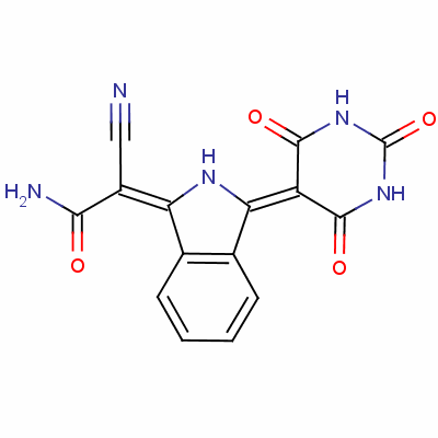 2-Cyano-2-[2,3-dihydro-3-(tetrahydro-2,4,6-trioxo-5(2h)-pyrimidinylidene)-1h-isoindol-1-ylidene]acetamide Structure,25621-88-9Structure