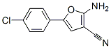 2-氨基-5-(4-氯苯基)-呋喃-3-甲腈结构式_26454-85-3结构式
