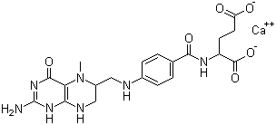 5-甲基四氢叶酸钙结构式_26560-38-3结构式
