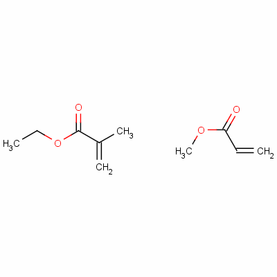 2-甲基-2-丙烯酸乙酯与2-丙烯酸甲酯的聚合物结构式_26572-20-3结构式