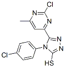 5-(2-氯-6-甲基嘧啶-4-基)-4-(4-氯苯基)-4h-1,2,4-噻唑-3-硫醇结构式_266337-73-9结构式