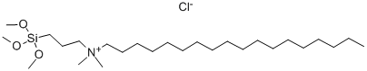 二甲基十八烷基[3-(三甲氧基硅基)丙基]氯化铵结构式_27668-52-6结构式