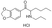 1-Hexanone, 1-(1,3-benzodioxol-5-yl)-2-(propylamino)-, hydrochloride Structure,27912-42-1Structure