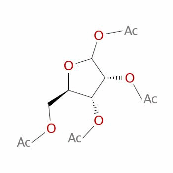 (3R,4r,5r)-5-(乙酰氧基甲基)四氢呋喃-2,3,4-三基三乙酸酯结构式_28708-32-9结构式