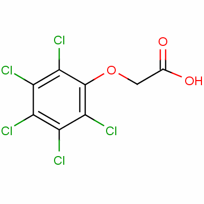 2-(2,3,4,5,6-五氯苯氧基)-乙酸结构式_2877-14-7结构式