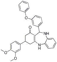 3-(3,4-二甲氧基苯基)-2,3,4,5,10,11-六氢-11-(3-苯氧基苯基)-1H-二苯并[b,e][1,4]二氮杂革-1-酮结构式_297157-92-7结构式