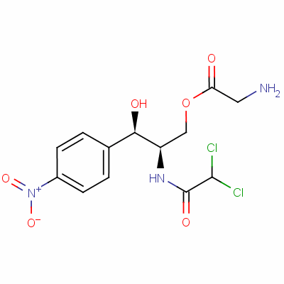 2-[(Dichloroacetyl)amino]-3-hydroxy-3-(4-nitrophenyl)propyl [r-(r*,r*)]-aminoacetate Structure,2980-74-7Structure