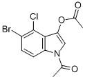 1-乙酰基-5-溴-4-氯吲哚-3-乙酸酯结构式_3030-06-6结构式