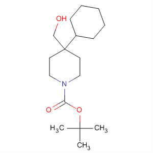 4-环己基-4-(羟基甲基)-N-(叔丁氧基羰基)哌啶结构式_312638-87-2结构式