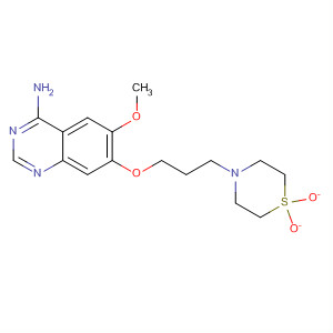 4-氨基-7-[3-(1,1-二氧代四氢-4H-1,4-噻嗪-4-基)丙氧基]-6-甲氧基喹唑啉结构式_320365-94-4结构式