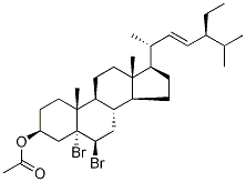 5alpha,6beta-二溴豆甾烷-3beta-基3-乙酸酯结构式_32212-73-0结构式
