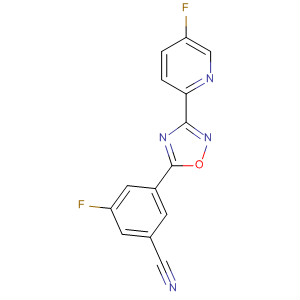 3-氟-5-[3-(5-氟吡啶-2-基)-1,2,4-噁二唑-5-基]苯甲腈结构式_327056-26-8结构式