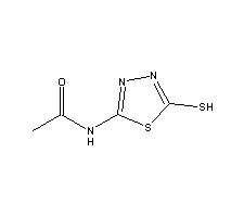 2-乙酰氨基-5-巯基-1,3,4-噻二唑结构式_32873-56-6结构式