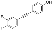 P-(3,4-二氟苯基乙炔)苯酚结构式_331718-48-0结构式