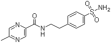 2-[4-Aminosulfonyl-phenyl]-ethyl-5-methylpyrazinecarboxamide Structure