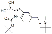 1H-Indole-1-carboxylic acid, 2-borono-5-[[[(1,1-dimethylethyl)dimethylsilyl]oxy]methyl]-, 1,1-dimethylethyl ester Structure,335649-84-8Structure