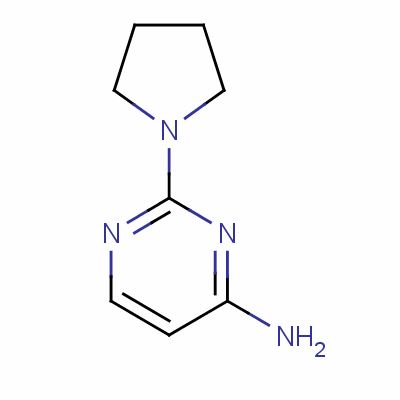 2-吡咯烷-1-基-嘧啶-4-胺结构式_33851-99-9结构式