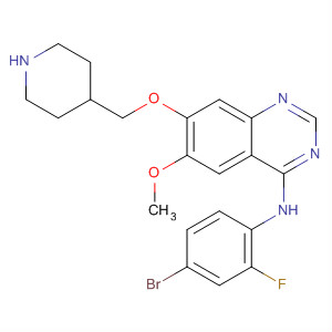 N-(4-溴-2-氟苯基)-6-甲氧基-7-(哌啶-4-基甲氧基)喹唑啉-4-胺结构式_338992-12-4结构式