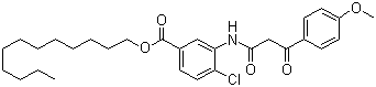 2’-Chloro-5’-(dodecyloxycarbonyl)-2-(4-methoxybenzoyl)acetanilide Structure