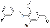 3-Bromo-4-[(3-fluorobenzyl)oxy]-5-methoxybenzaldehyde Structure,346459-51-6Structure